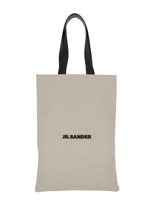 Borsa tote in cotone con logo stampato Jil Sander | J25WC0004P4917280